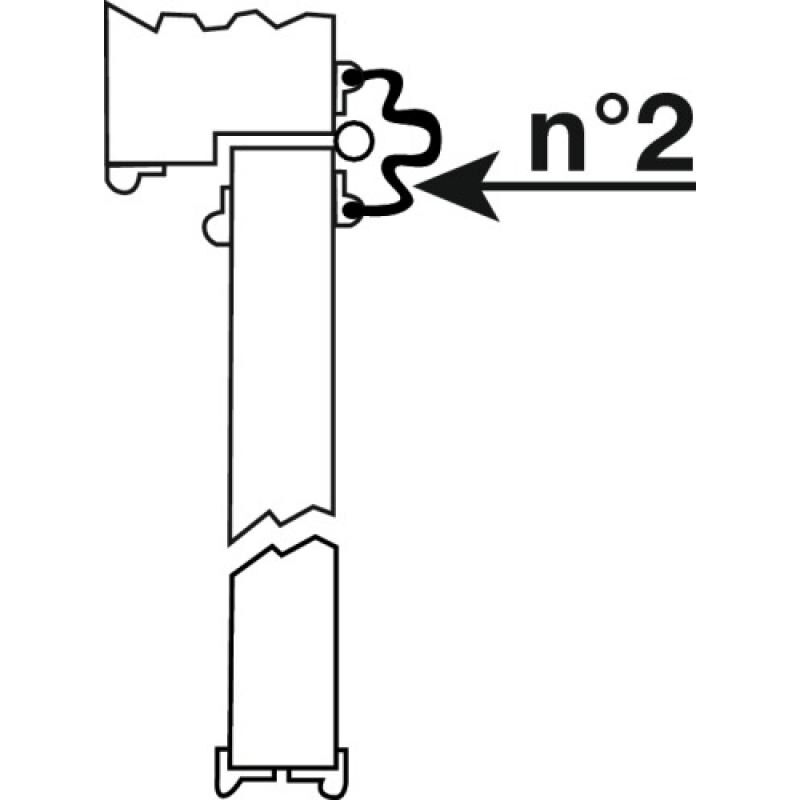 Anti pince-doigts Garomin®n°2 pour portes intérieure/extérieure - 70 mm - 1,40 m - beige Wattelez