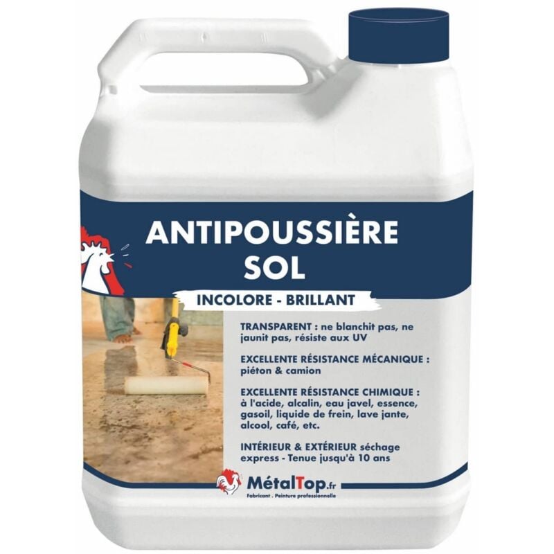Anti Poussiere Sol - Pot 20 l - Incolore Metaltop