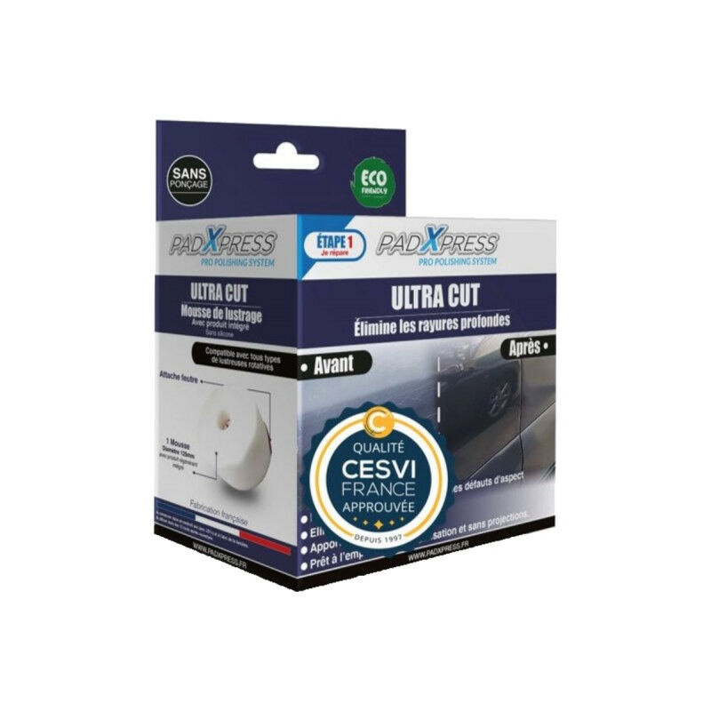 Dabs - Traitement Ultracut - PadXpress Auto - 125mm - Pour rayures profondes