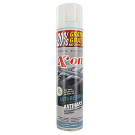 Anti-résine X'oil, aérosol de 250 ml + 20% gratuit.