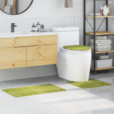 Anti-Rutsch Badematten-Set 3 pcs Grün PP vidaXL