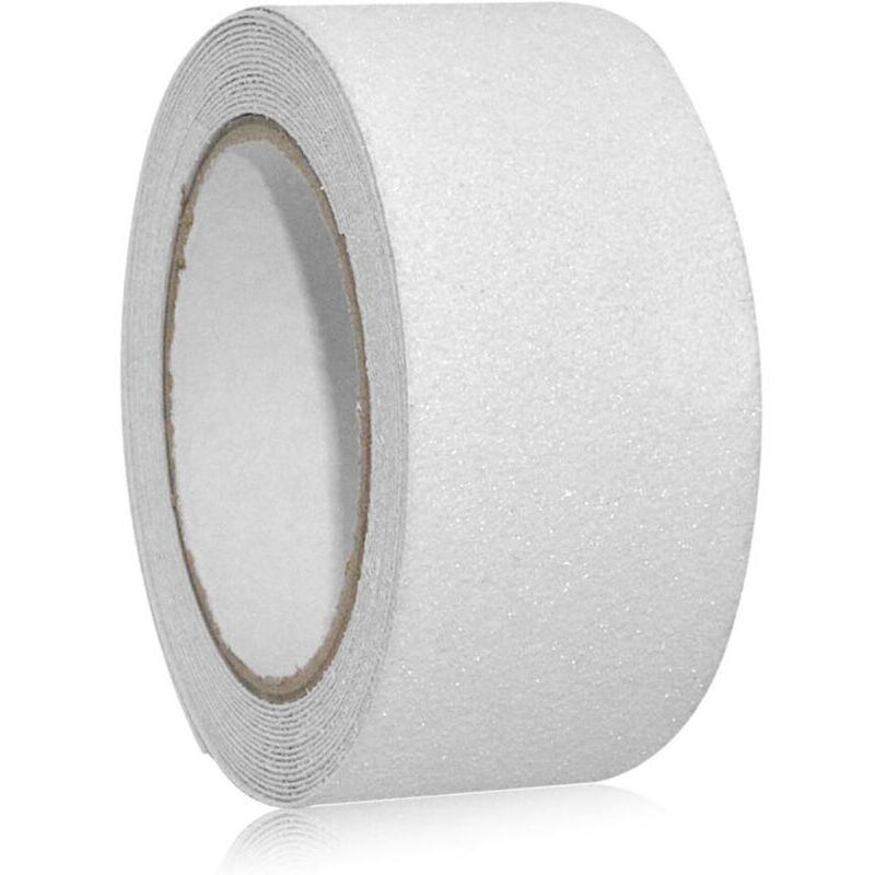 Anti-slip adhesive tape, 10 cm x 5 m, white, anti-slip safety sticker for indoor and outdoor use, for safety at work and at home