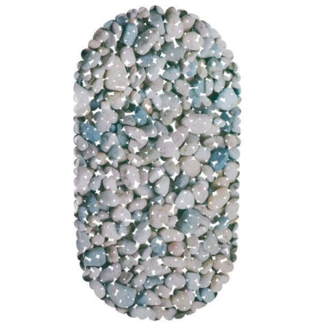 Anti slip bath mat stone design