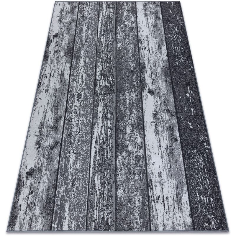 Anti-slip Carpet wall-to-wall wood plank grey grey 150x400 cm