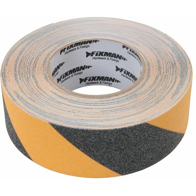 Anti-Slip Tape 50mm x 18m Black/Yellow 190583 - Fixman