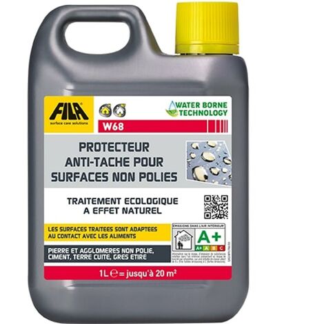 Anti-taches surfaces non polies - FILA W68 - Effet naturel - Certifié contact alimentaire - Le bidon de 1 Litre