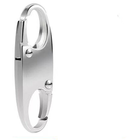 Anti-theft Zipper Clip - Backpack Zipper Lock - Quick Disconnect Clip - Additional Accessory for Keychain, 4 Pieces (Silver)