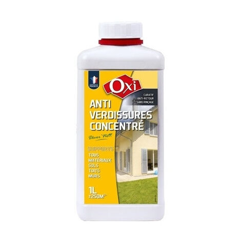 Antimousse concentré 1L – Traitement anti-dépôts verts pour toits, murs et sols – Biodégradable, sans rinçage après application – OXI