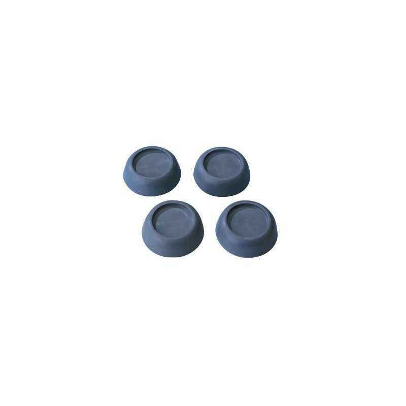 Image of Wenko - Pattini antivibranti per lavatrice, ammortizzatori per lavatrice, set di 4, termoplastico, ø 4,5 cm, grigio