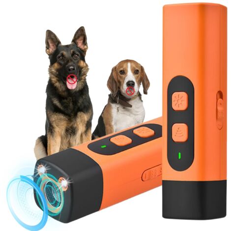 Antiabbaio generico, 2025 Easy Paw Bark Stopper, frequenza variabile 25.000-40.000 Hz, con torcia a LED, ideale per l'addestramento e il miglioramento dei comportamenti scorretti (giallo, 1 pezzo)