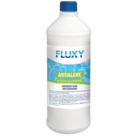 ANTIALGHE LIQUIDO PER PISCINE UNIVERSALE AZZURRANTE 1KG NON SCHIUMOGENO FLUXY