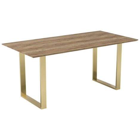 Antibes Dining Table - MDF - L180 x W90 x H76 cm - Russet/Gold