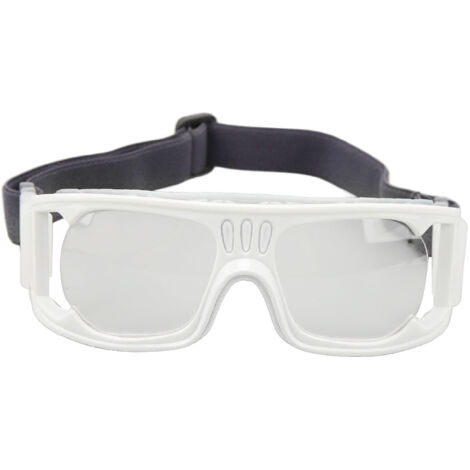 Antibeschlag-Sportschutzbrille für Basketball, Laufen und Radfahren, verstellbares Band, weiß