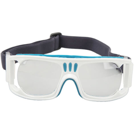 Antibeschlagfreie, stoßfeste Sportschutzbrille für Basketball, Laufen und Radfahren mit verstellbarem Band – Blau
