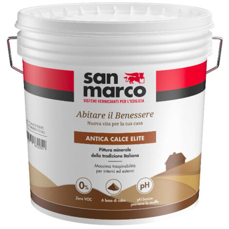 Antica Calce Elite Blanc 1l Peinture Minérale à La Chaux Respirante - San Marco