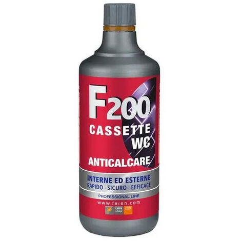 Anticalcare concentrato "F200" indicato per cassette wc, da 1 litro