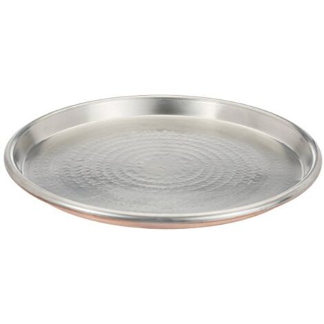 Antichi mestieri - teglia rame stagnato pesanti martellate a mano dia. 45 cm - 29184