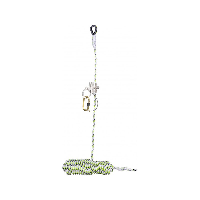 Antichute coulissant avec un point fixe sur corde tressée - 10 m - FA2010400-10