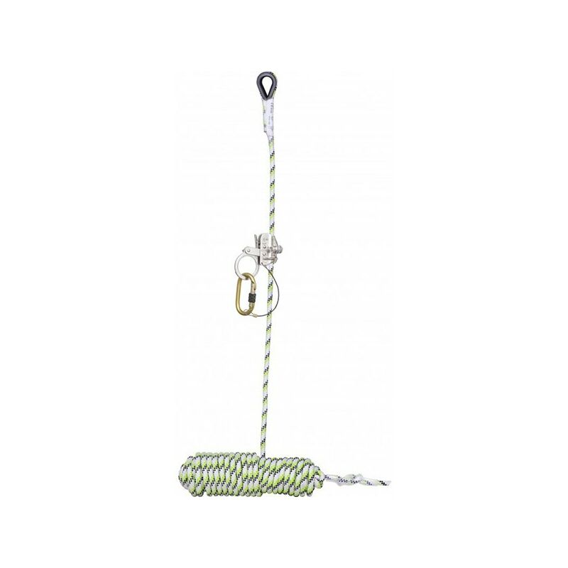 Antichute coulissant avec un point fixe sur corde tressée - 20 m - FA2010400-20