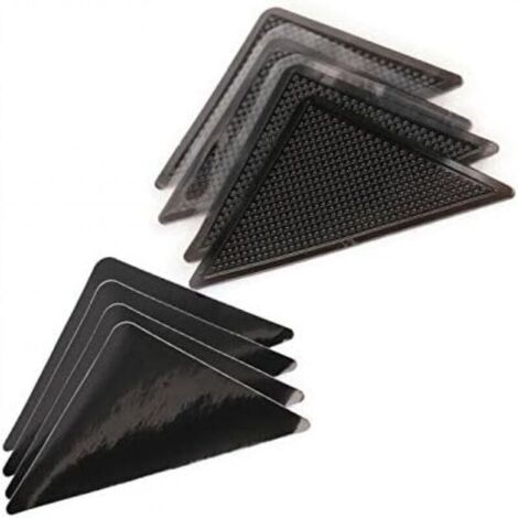 Antidérapant Tapis,Rug Grippers 8 Pcs Triangulaires Antidérapant pour Tapis,Anti Curling Carpet Grippers Coin,Lavable et Réutilisable Sticker Tapis Antidérapant pour Tous Les Sols Lisses