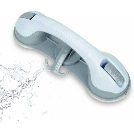 AntidéRapantes Barres D'Appui de Salle de Bain de Sécurité, Poignée de Douche avec Ventouse (Gris)