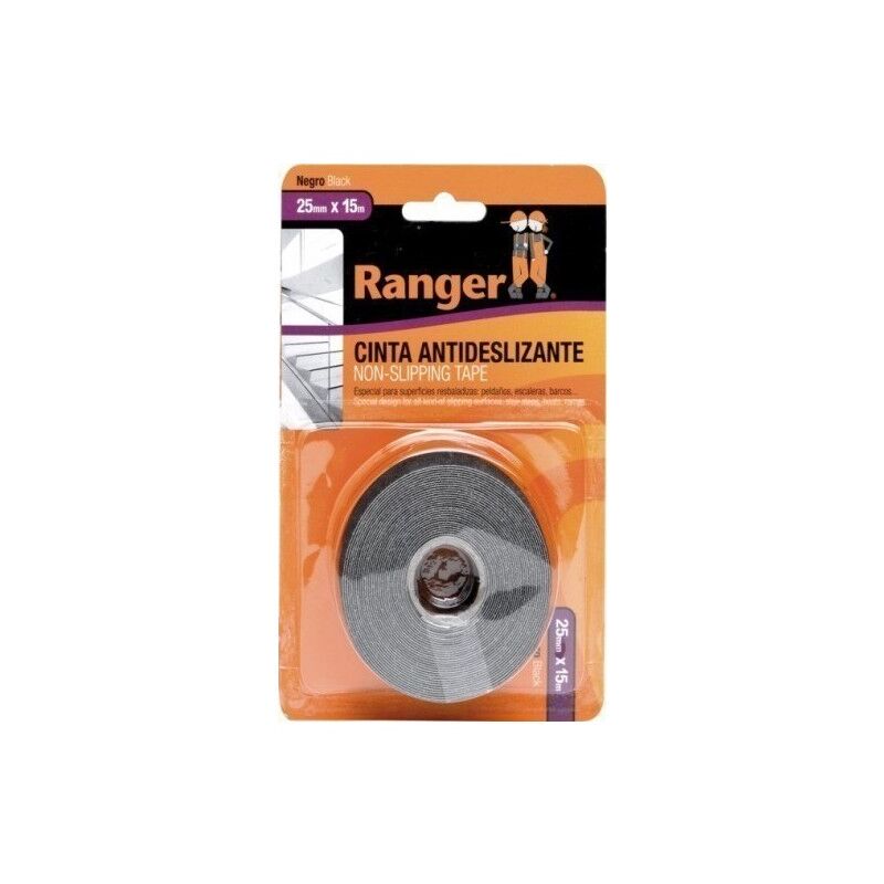 

Cinta Antideslizante 25Mmx15Mt Adhesivo Negro Ranger