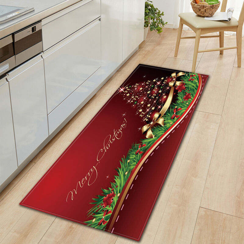 

Antideslizante alfombra decoracion del hogar Salon Cocina Dormitorio Alfombra Puerta Sofa Bano Mat Felpudo Navidad, M, estilo 5