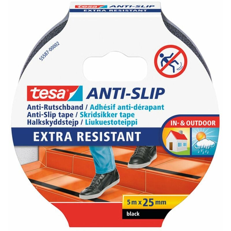 Cinta antideslizante 55587-5X25 negro