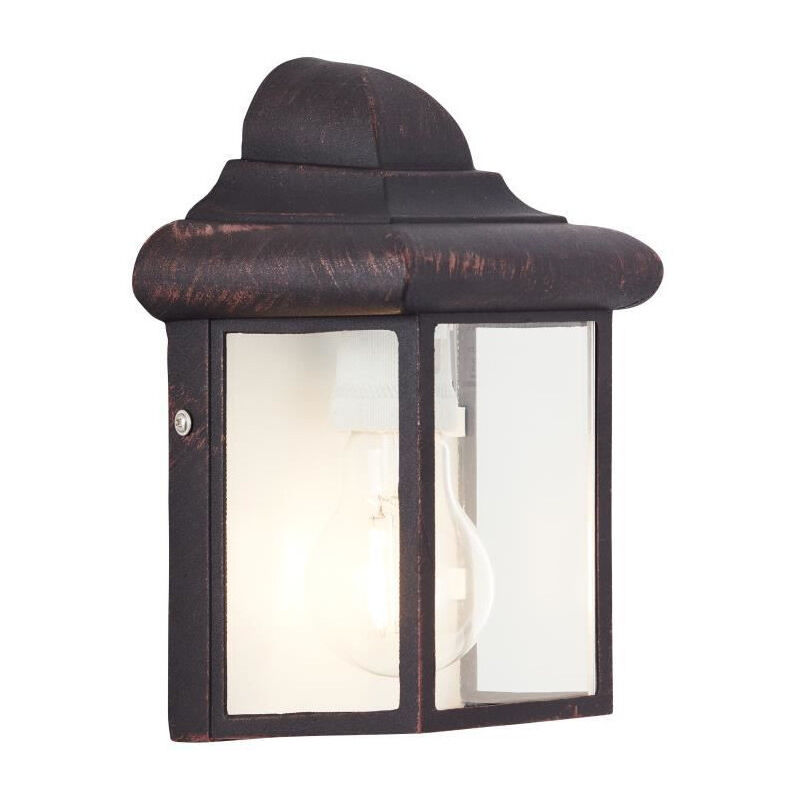 Newport Applique murale exterieure - coloris rouille - metal/verre E27 1x60W - Brilliant