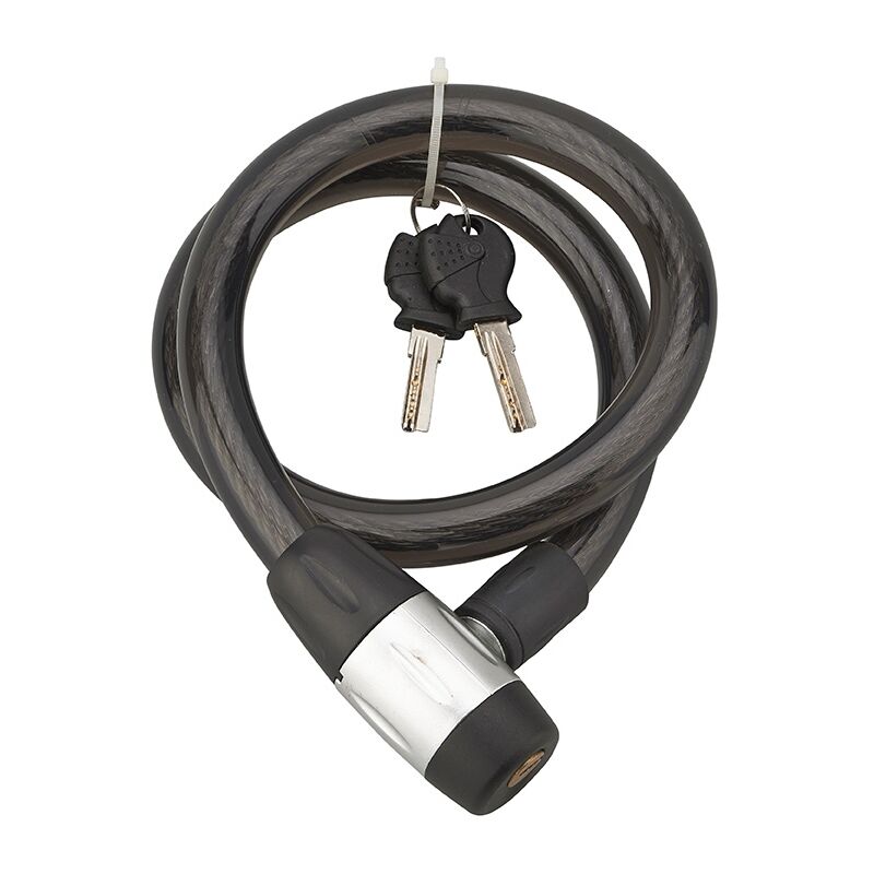 Image of Antifurto a chiave Scorp, cavo d'acciaio, moto, 15mmx0.85m, 2 chiavi, nero Thirard