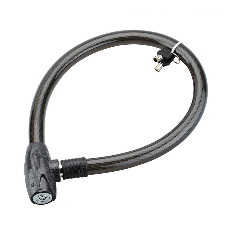 Image of Thirard - Antifurto a chiave Scorp, cavo d'acciaio blindato in guaina, bici, 25mm x 0.85m, 2 chiavi, nero