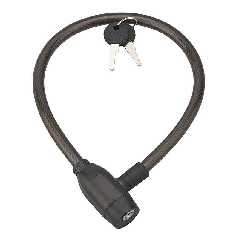 Image of Thirard - Cavo antifurto a chiave Twisty, cavo d'acciaio, bicicletta, 12mmx0.6m, 2 chiavi, nero