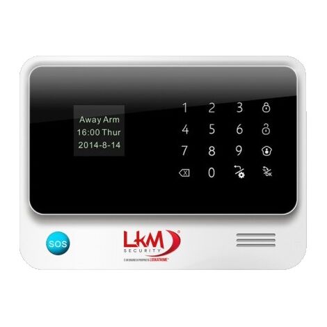 Interruttore Smart Home a 3 posizioni Touch WiFi Bianco LKM-SMSWT03W LKM  Security Cristallo Temperato Controllo a Led