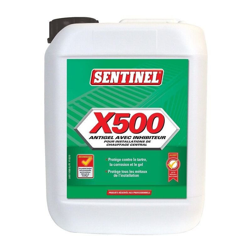 Antigel avec inhibiteur de corrosion et de tartre X500 bidon de 5L Sentinel