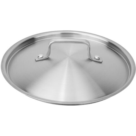 Antihaft-Bratpfanne, 3-lagig, Edelstahl 304/403 – 24 cm mit Deckel – Hitzeschutzblech aus Aluminium – Praktisches Design