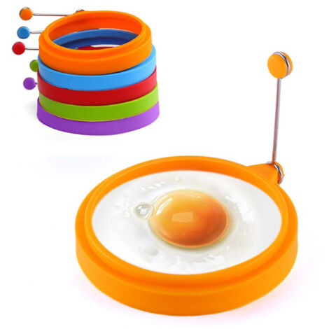 antihaftbeschichtete Silikon-Eierringe, perfekte Form für Spiegeleier, Pfannkuchen und Frühstückssandwiches, Küchenutensil