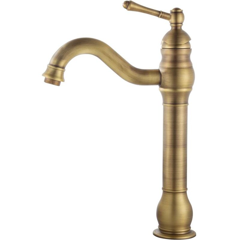 Aiperq - Antik Messing Robinet de Salle de Bain, Hoch Bad Wasserhahn Einhebel Mischbatterie Waschbecken Armatur 360 Schwenkbar Waschtischbatterie fur