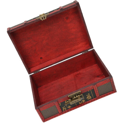Antike chinesische Schmuckschatulle aus Holz mit Verschluss – Aufbewahrungsbox für Schmuck und Beauty-Accessoires