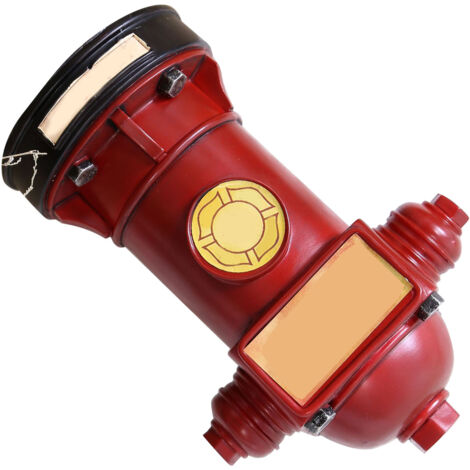 Antike Retro-Spardose in Hydrantenform mit Münzfach, Metalllegierung und rotem Kunstharz für einzigartiges Spar- und Dekorationserlebnis – Retro-Modell, rote Art-Deco-Edition