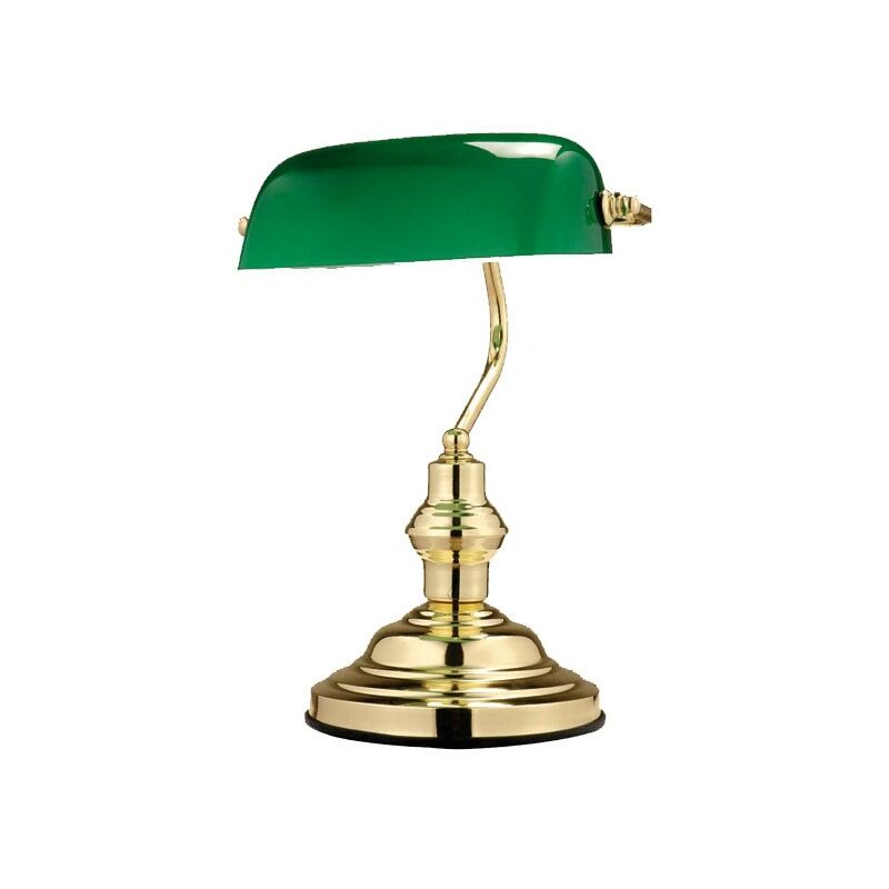 Globo - Nostalgie Antik Retro Bankerlampe Schreibtischlampe Tischleuchte Antique grün 2491