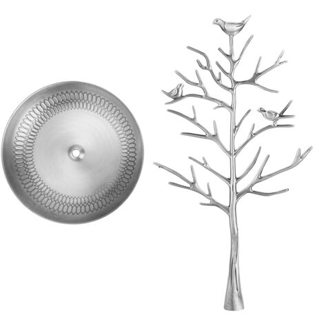 Antiker Schmuckständer aus Silber für Halsketten und Armbänder, elegantes Aufbewahrungsregal