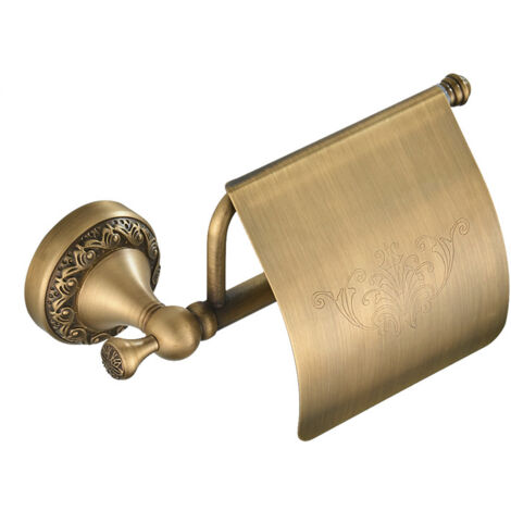 Antiker Toilettenpapierhalter, Küchenpapierstange, Messing, Wandmontage, Toilettenpapierhalter für Badezimmer und Küche, gebürstete Bronze B