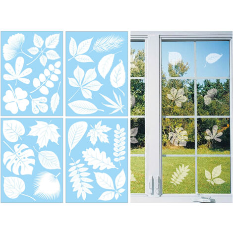 Antikollisions-Fensteraufkleber aus PVC, blau, 22 x 30 cm – Vogelschutz und Dekoration – 1 Stück