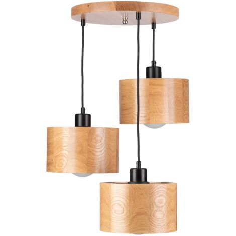 ANTILIA Hängeleuchte, Kronleuchter, Eiche, für Wohnzimmer, Schlafzimmer, STILVOLL