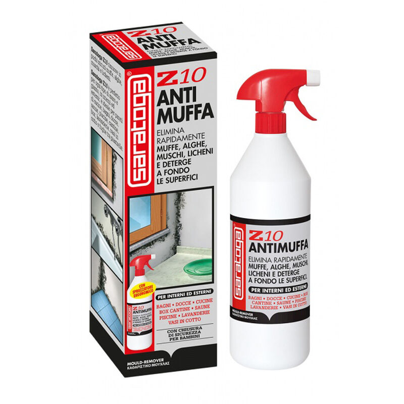 Image of Antimuffa mufficida spray Z10 contro muffe alghe muschi licheni 1000ml Saratoga