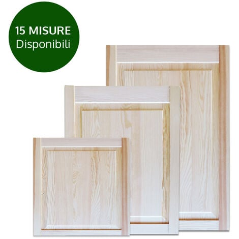 Antina BAROCCA BUGNATA Legno Pino Naturale Massello 594 x 1406