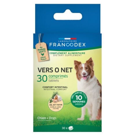 antiparasitaire 30 comprimés Vers O Net pour chien - Francodex