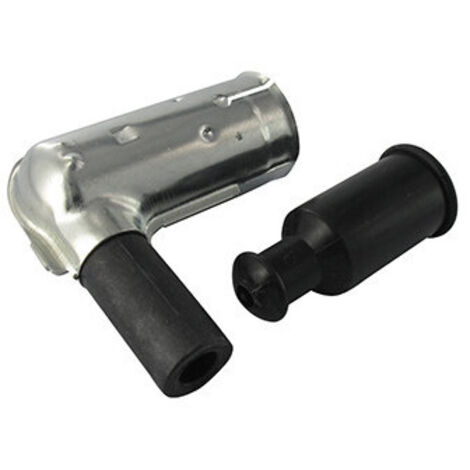 Antiparasite / Connecteur de bougie d'allumage métallique adaptable sur Bougie d'allumage gros culot ( JLO - SACHS - UNIVERSEL )