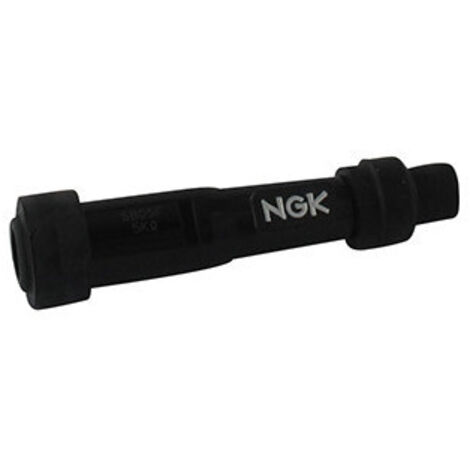 Antiparasite / Connecteur de bougie universel d'origine NGK droit SB05F en résine phélonique. Résistance: 5 kOhm, pour bougie d'