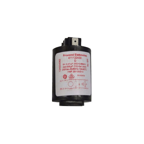 Antiparasitenfilter 0,47 F (x2) 0,68 MB für die Elektrolux -Waschmaschine - 124034362